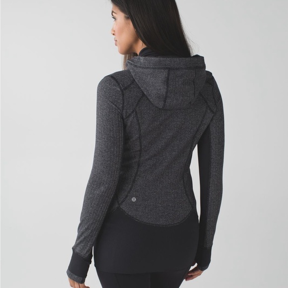lululemon athletica Black Heather Full-Zip Hooded Jacket - Picture 2 of 9